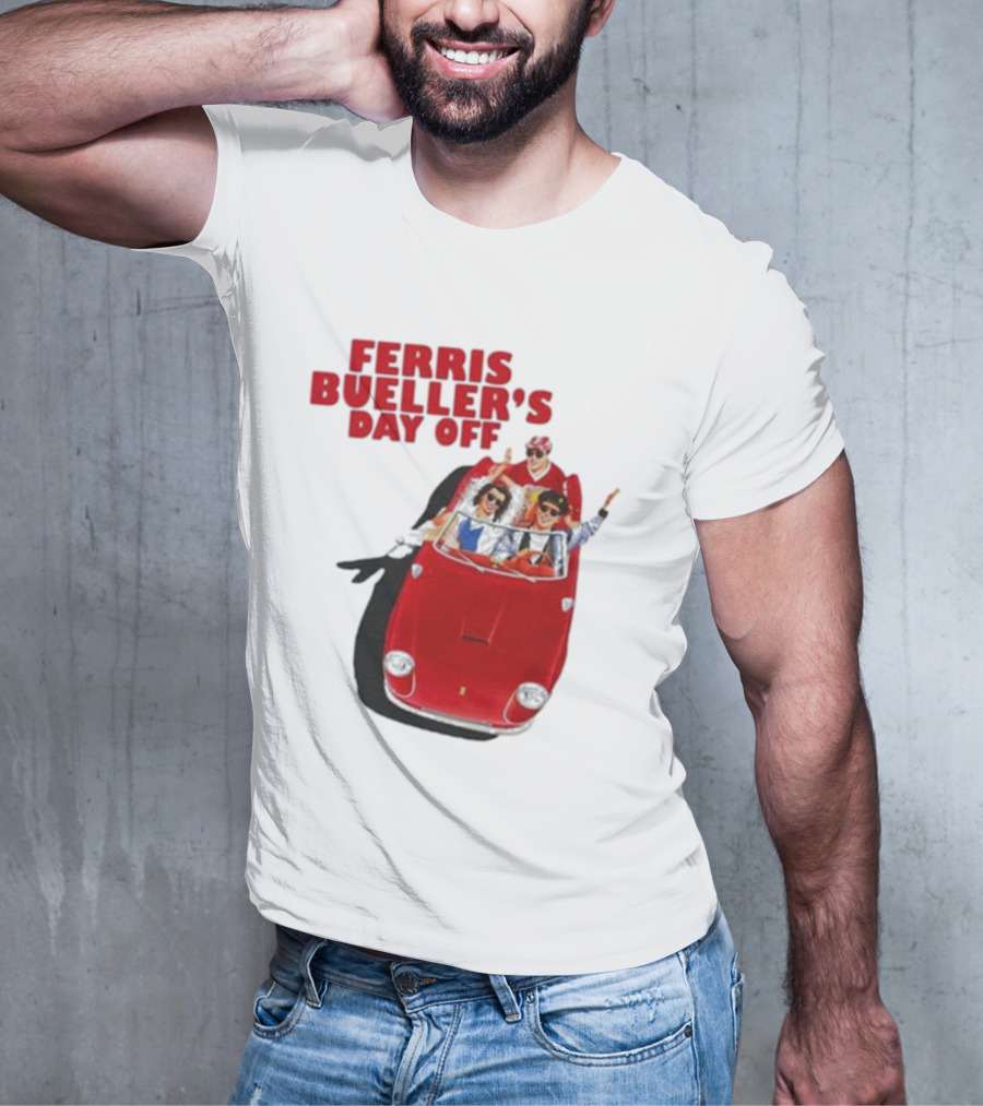 Ferris Bueller's Day Off Red Convertible Ride T-Shirt