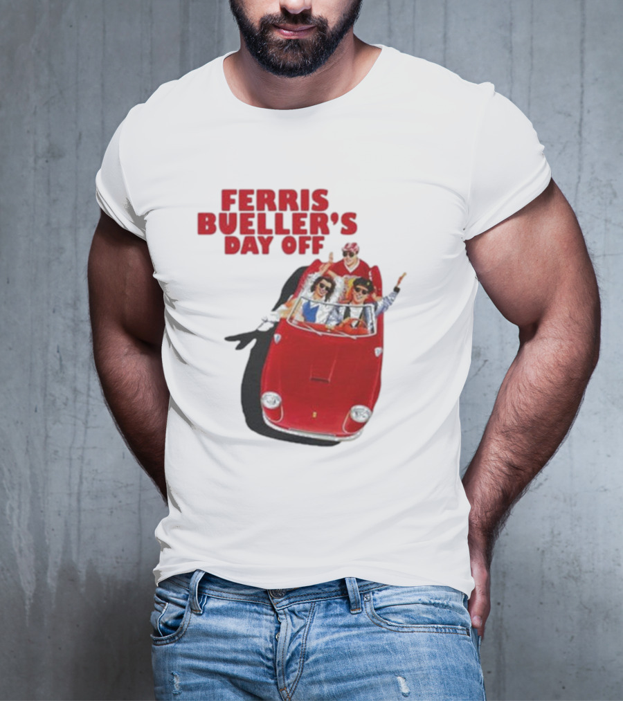 Ferris Bueller's Day Off Red Convertible Ride T-Shirt