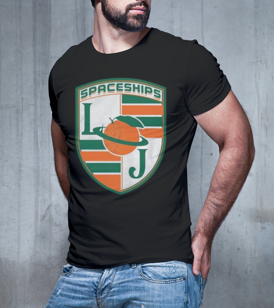 Larry June Spaceships LJ Badge Merch Clothing Store T-Shirt