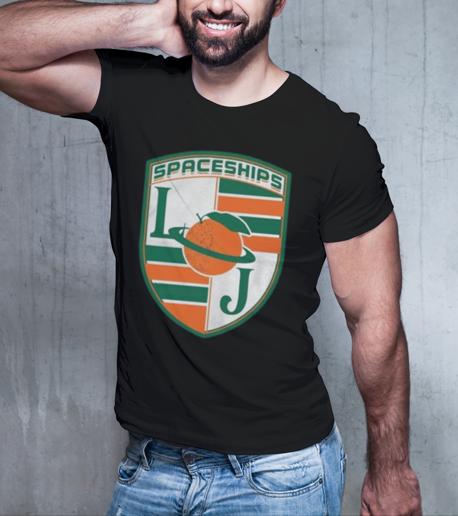 Larry June Spaceships LJ Badge Merch Clothing Store T-Shirt