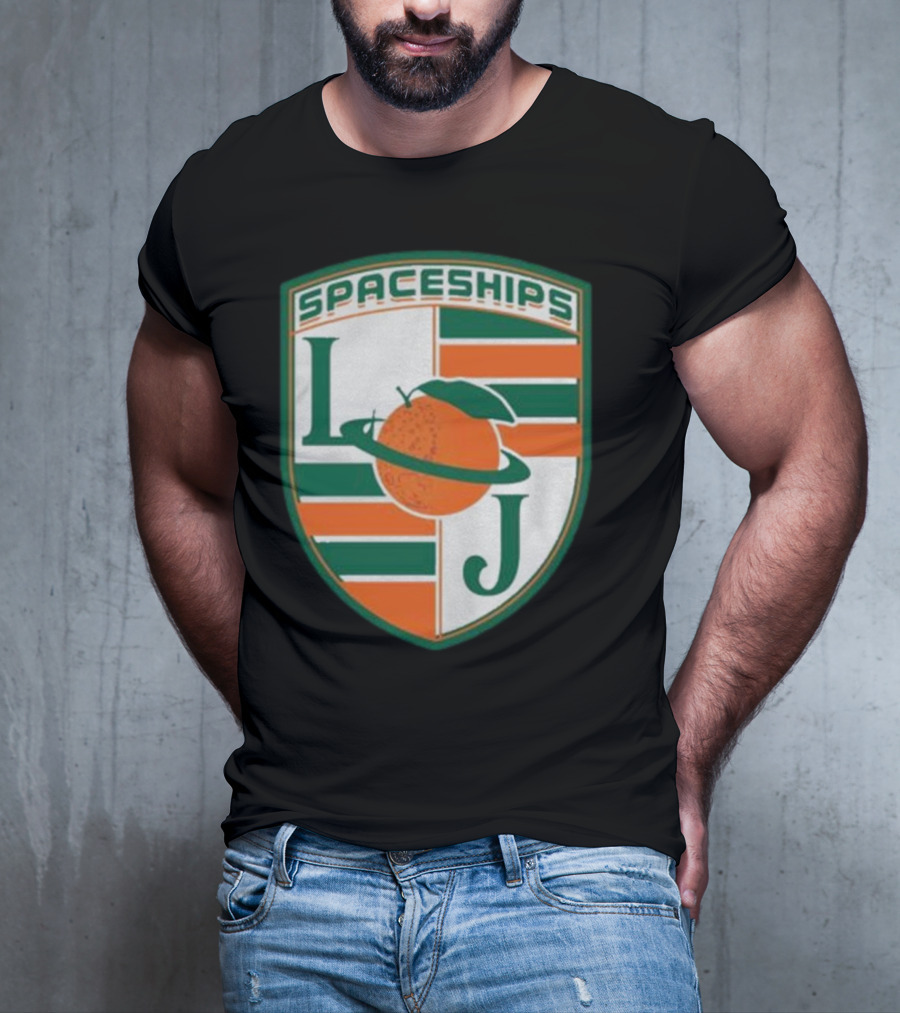Larry June Spaceships LJ Badge Merch Clothing Store T-Shirt