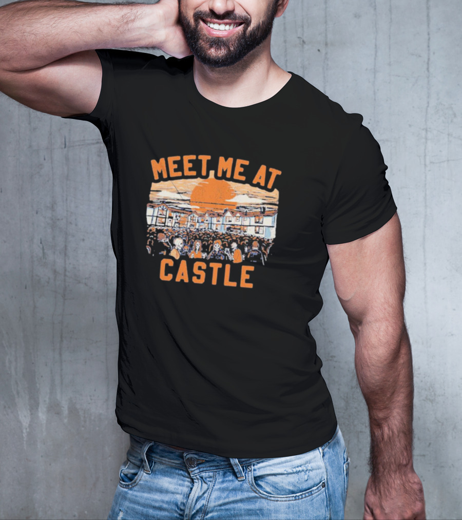 Meet Me At The Castle Festival Crowd At Sunset T-Shirt
