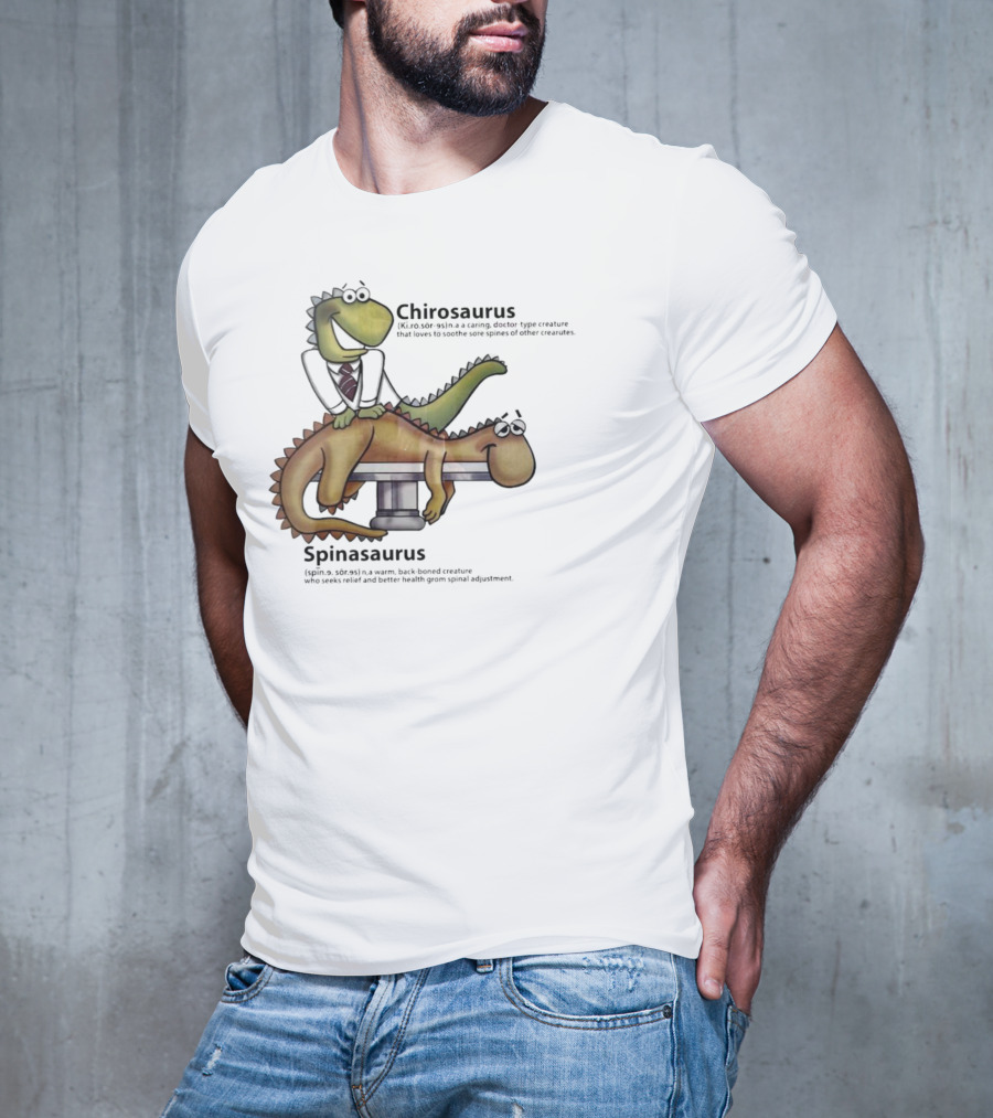 Chirosaurus Caring Doctor And Spinasaurus Seeking Relief T-Shirt