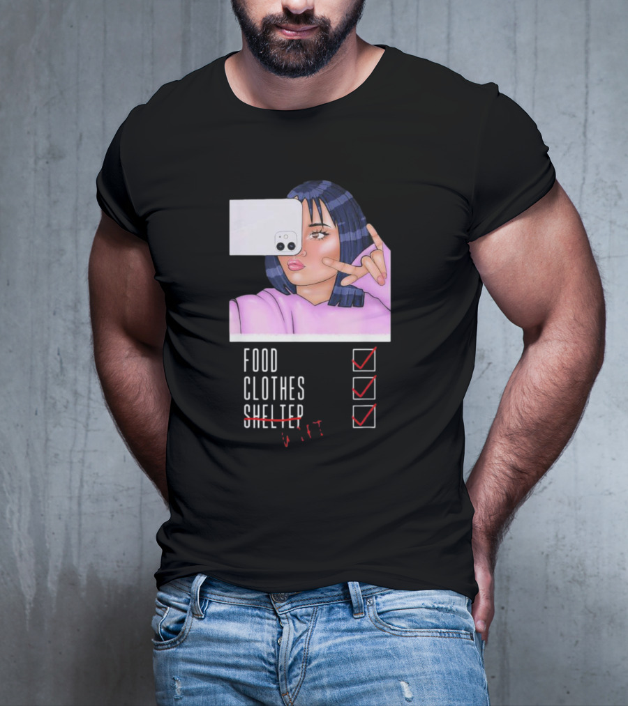 Food Clothes WiFi Digital Selfie Priorities T-Shirt