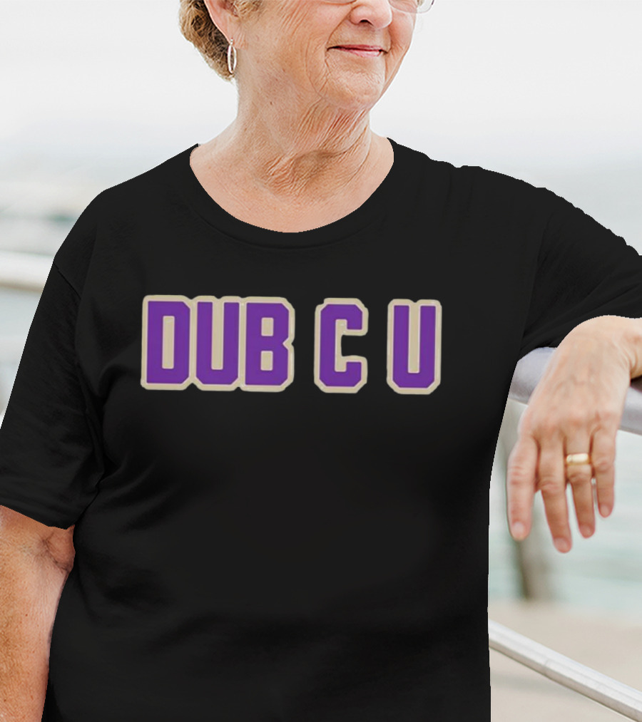 Dub C U Purple Block Letters T-Shirt