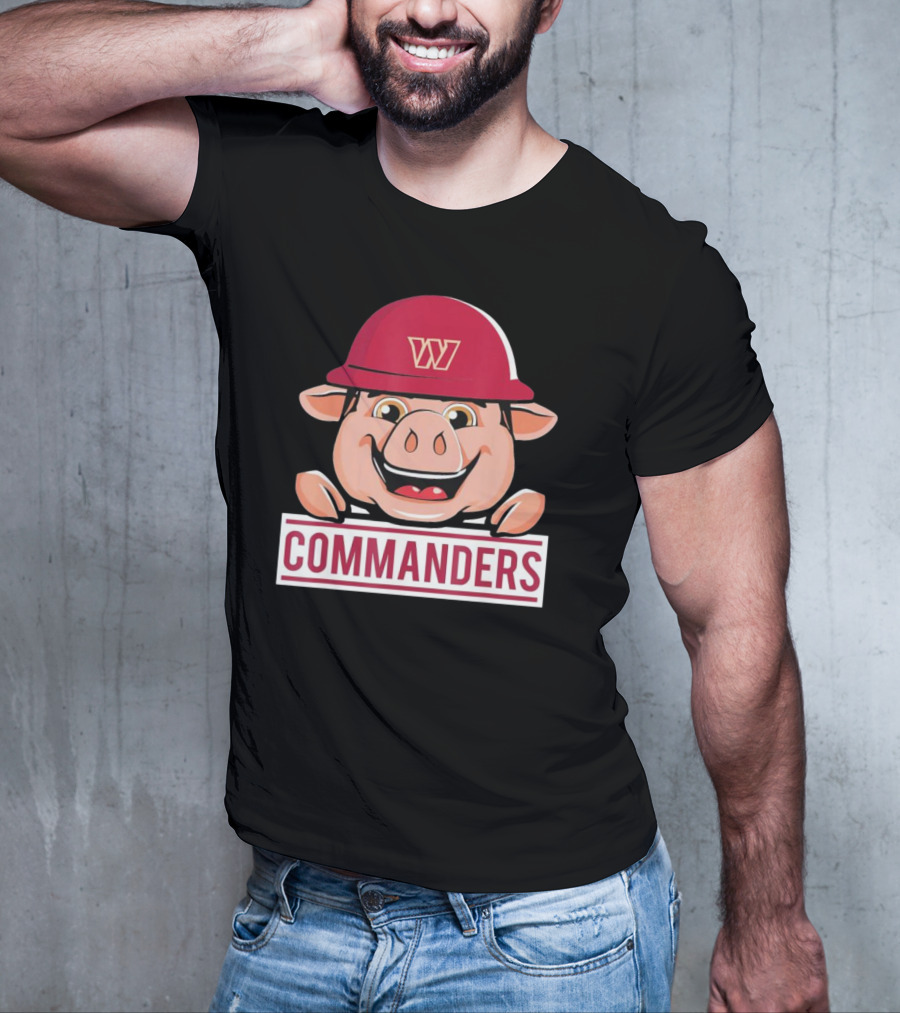 Washington Commanders Major Tuddy Football Mascot T-Shirt
