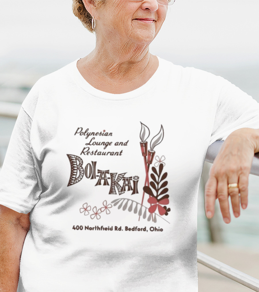 Polynesian Lounge And Restaurant Bolakai 400 Northfield Rd Bedford Ohio Exotic Floral T-Shirt