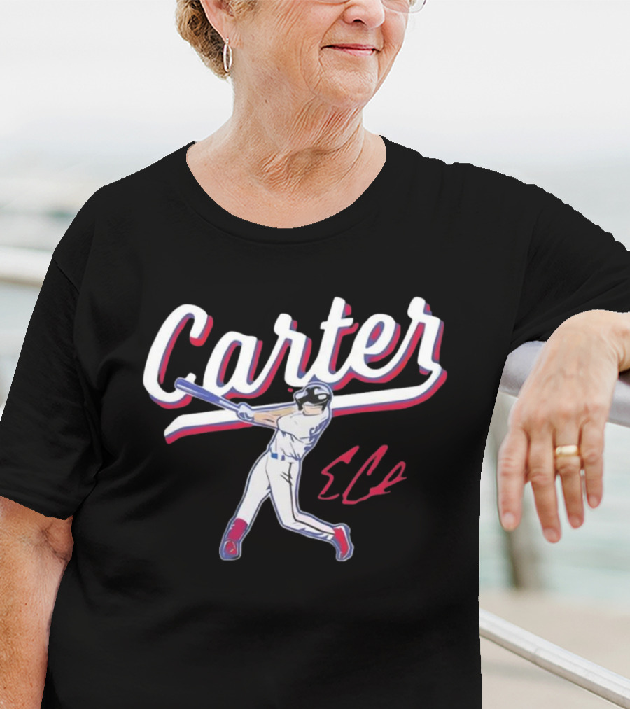 Carter Rangers Evan Carter Baseball Player T-Shirt