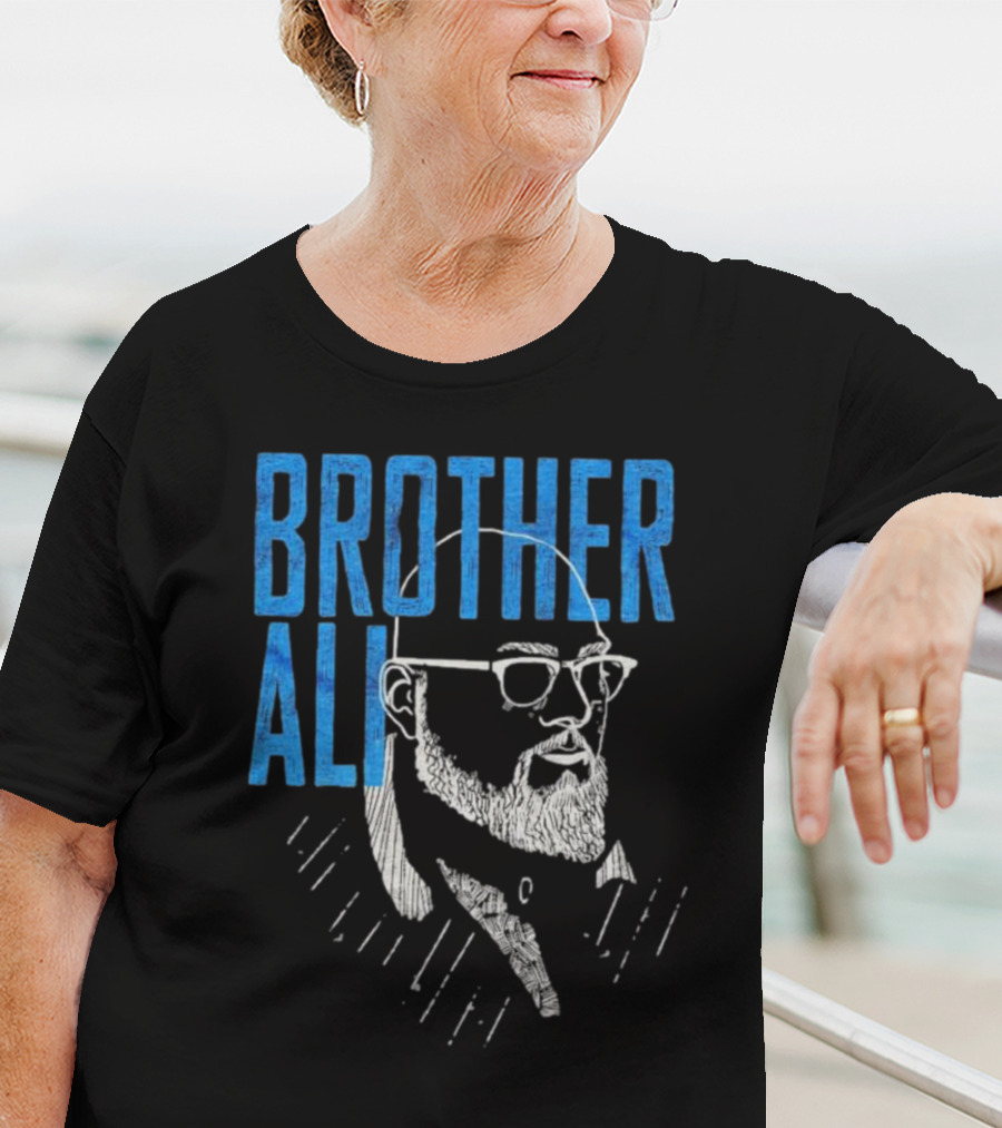 Brother Ali Line Art Portrait With Glasses And Beard T-Shirt