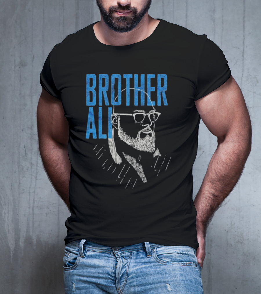 Brother Ali Line Art Portrait With Glasses And Beard T-Shirt