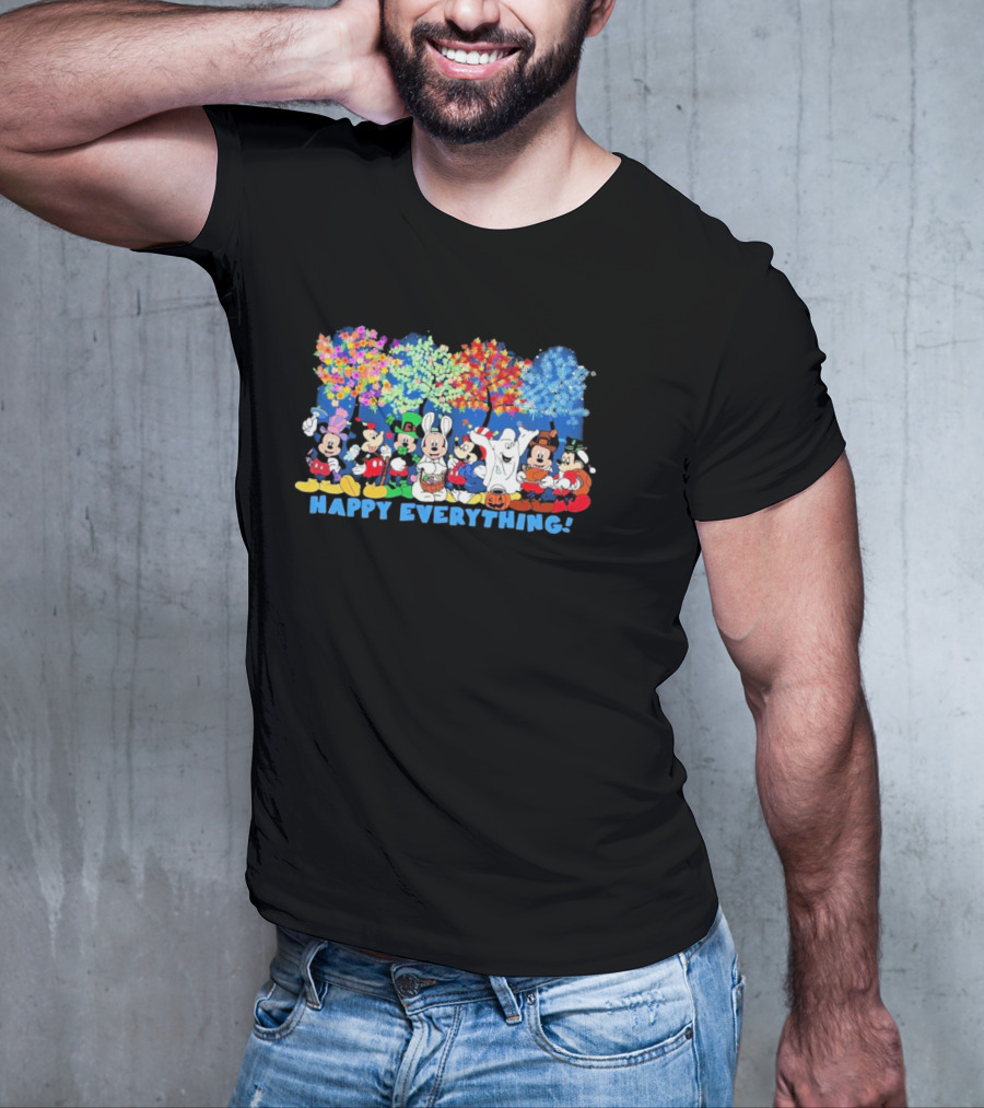 Mickey Mouse Happy Everything Seasons Celebrations T-Shirt