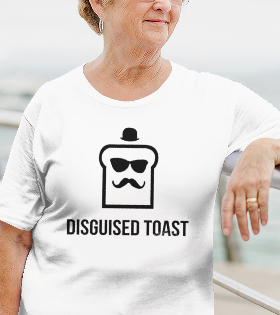 Disguised Toast Sunglasses Mustache Bowler Hat Bread T-Shirt