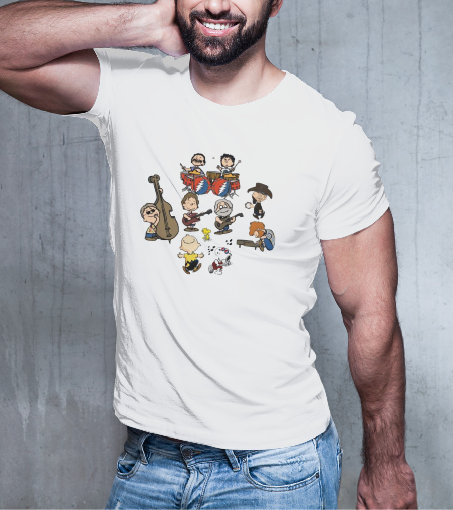 Grateful Dead Peanuts Band Jam Session Gimme Some Lovin' T-Shirt