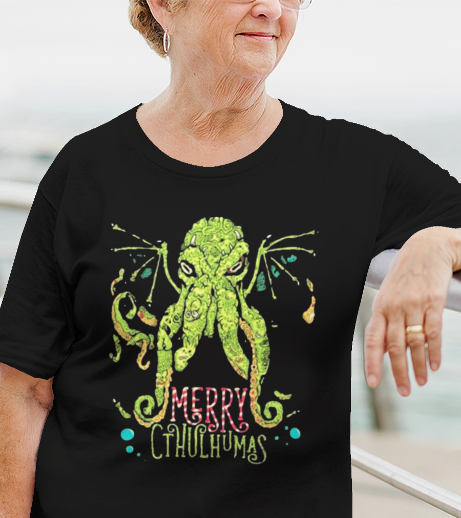 Merry Cthulhumas Christmas Cthulhu Holiday Lovecraft T-Shirt