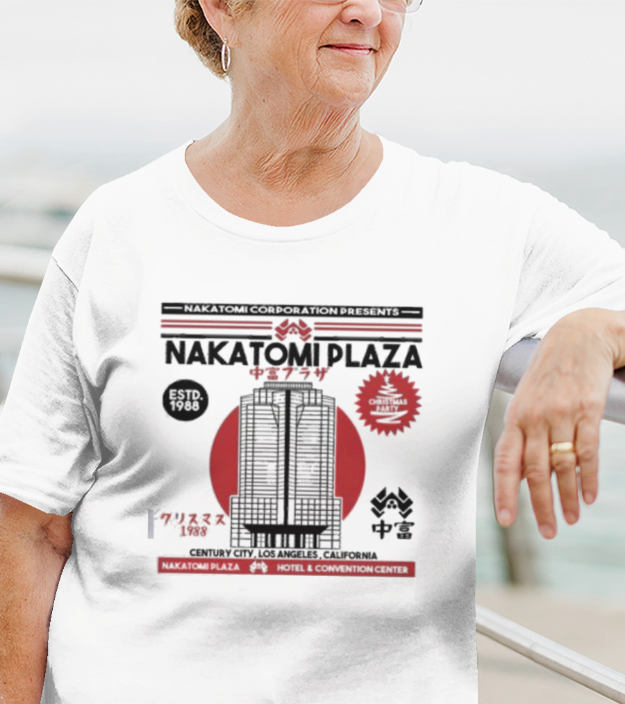 Nakatomi Plaza Century City Los Angeles California Christmas 1988 T-Shirt