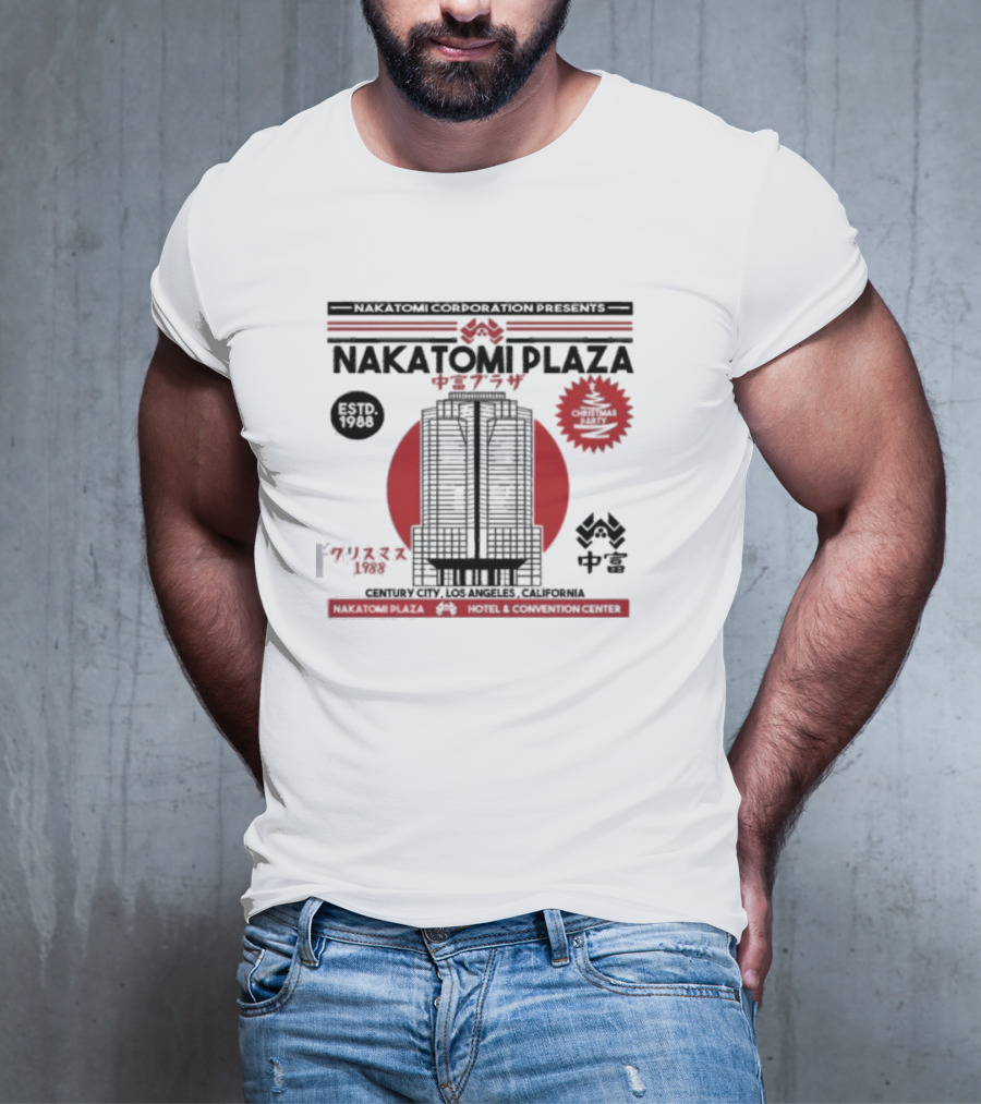 Nakatomi Plaza Century City Los Angeles California Christmas 1988 T-Shirt