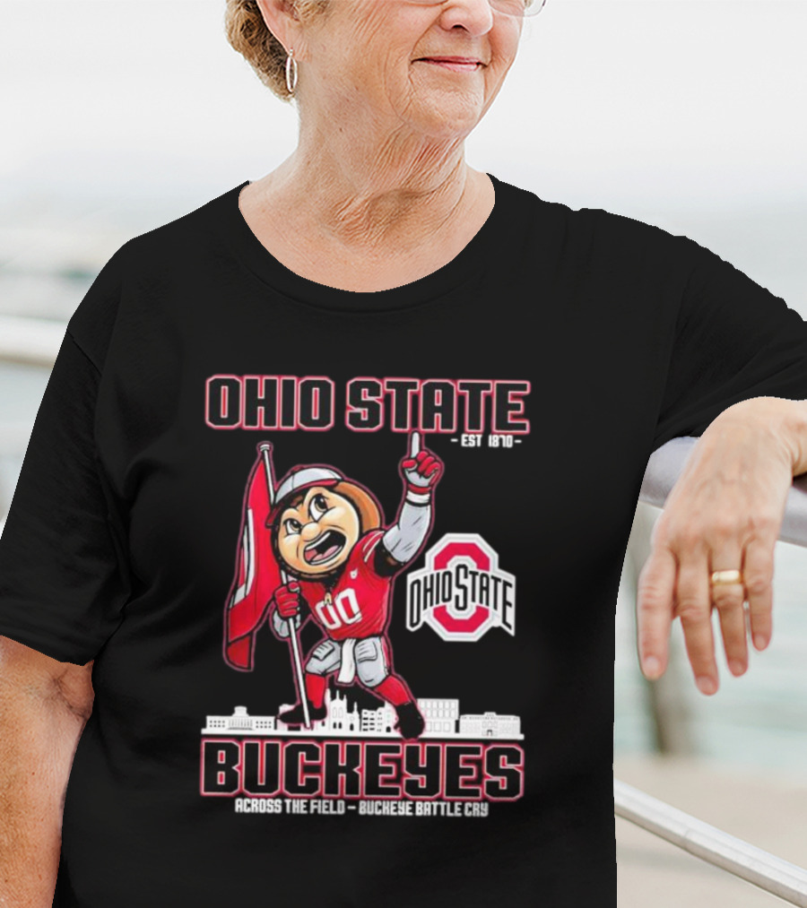 Ohio State Buckeyes Est 1870 Across The Field Buckeye Battle Cry T-Shirt