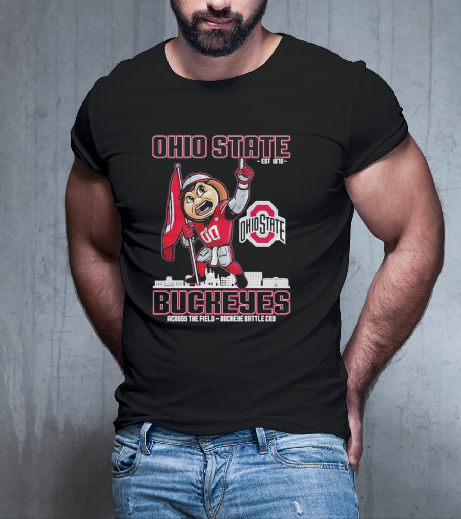 Ohio State Buckeyes Est 1870 Across The Field Buckeye Battle Cry T-Shirt