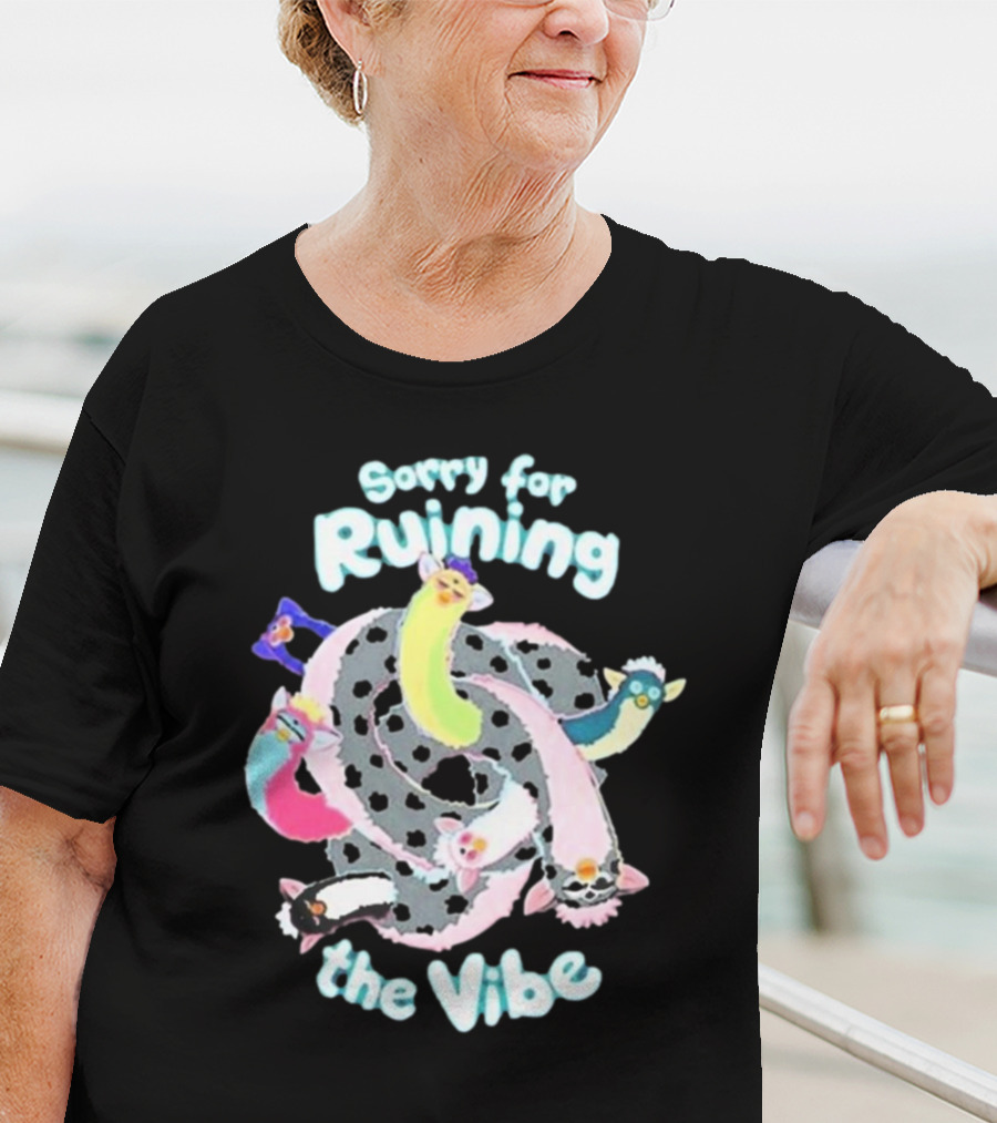 Sorry For Ruining The Vibe Pastel Ferret Spiral T-Shirt