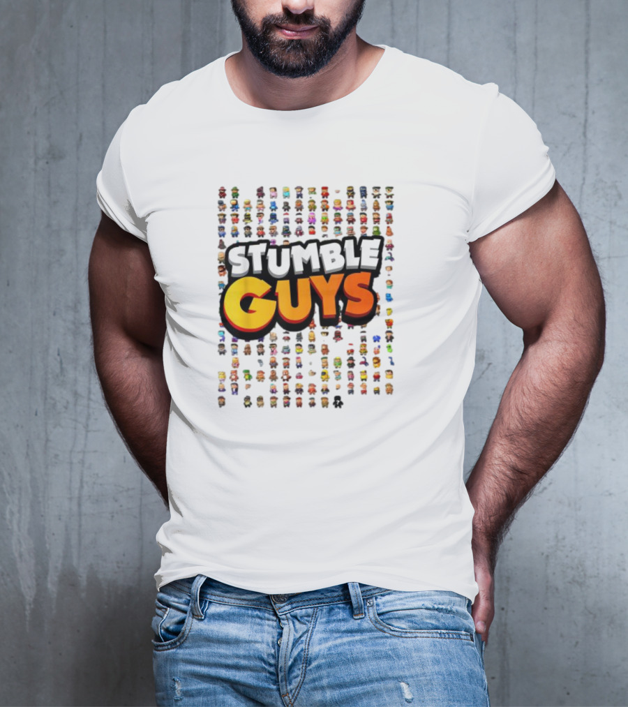 STUMBLE GUYS Multicolor Character Grid T-Shirt