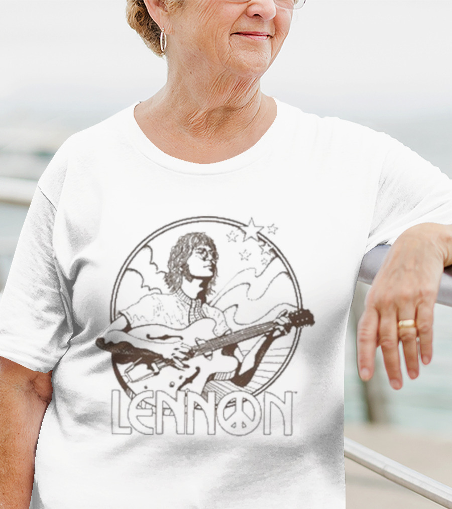 John Lennon Guitar Circle T-Shirt