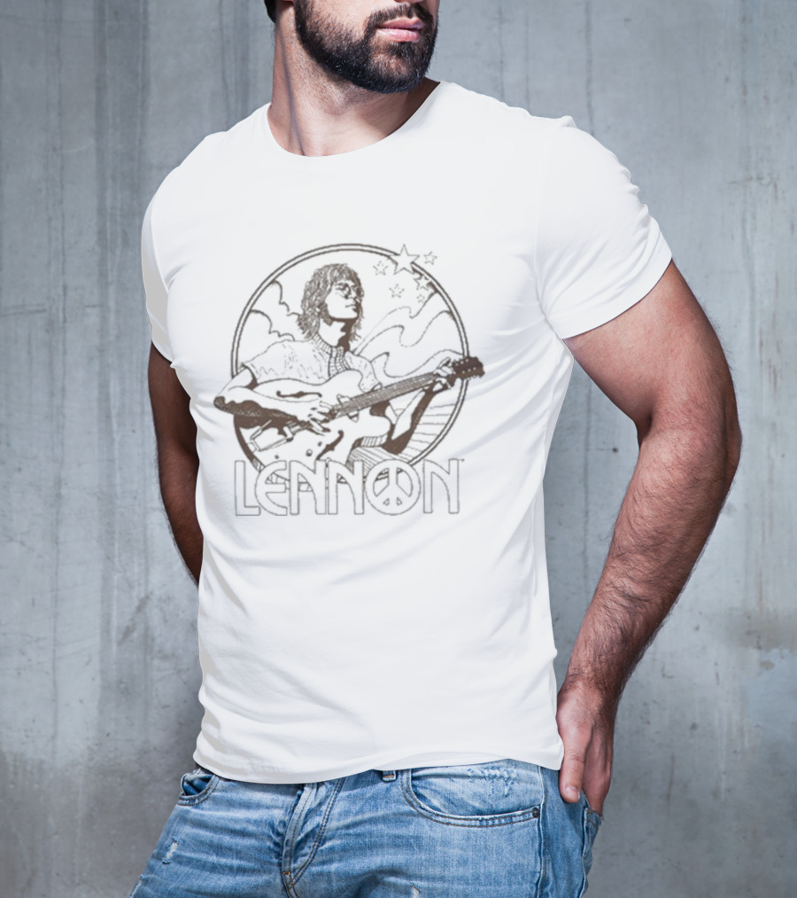 John Lennon Guitar Circle T-Shirt