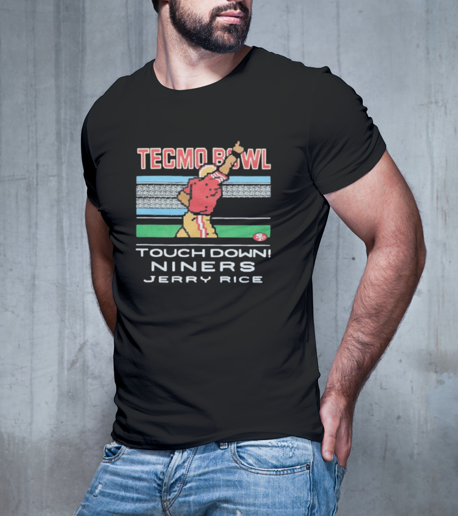 Tecmo Bowl Touchdown Niners Jerry Rice San Francisco T-Shirt