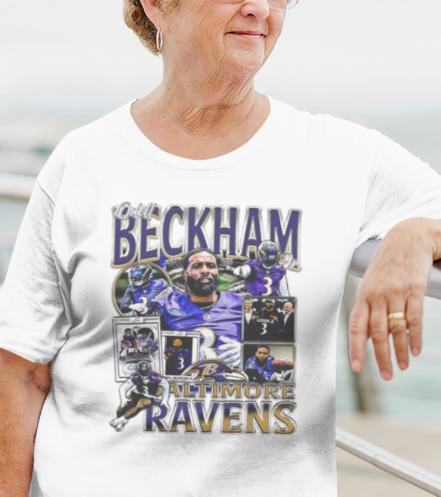 Odell Beckham Baltimore Ravens Highlight Images T-Shirt