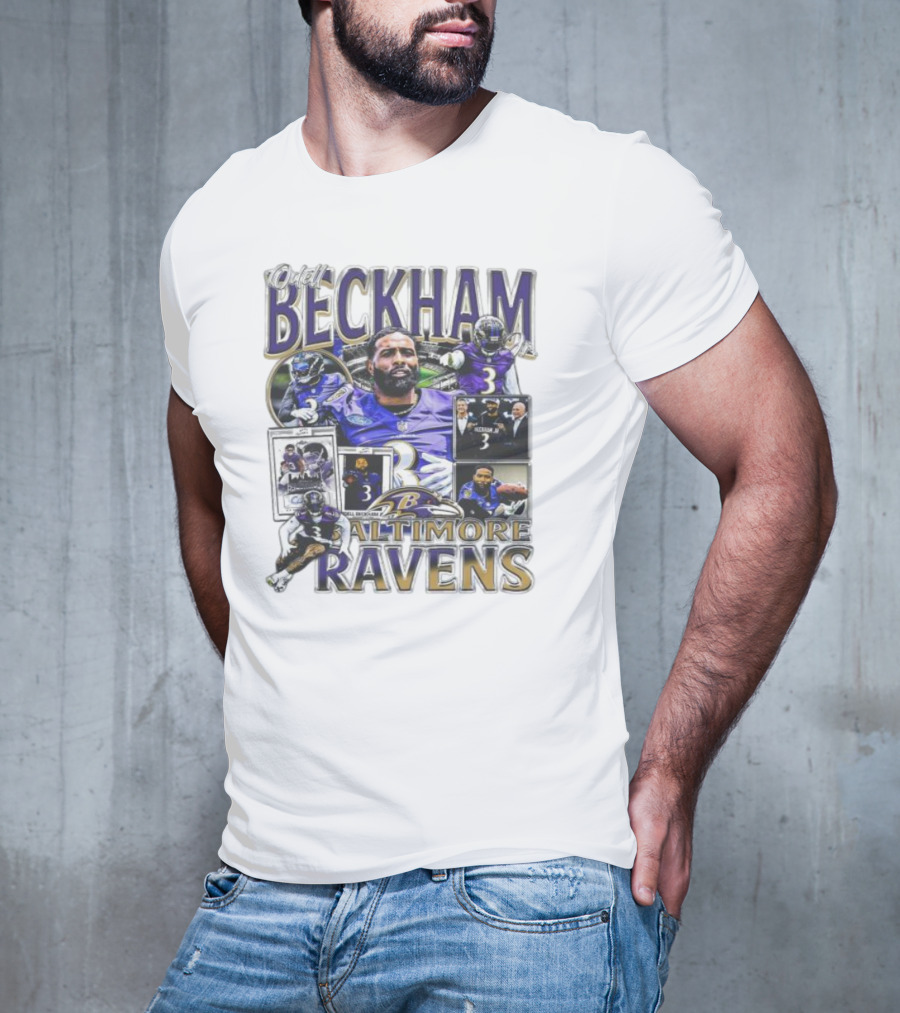 Odell Beckham Baltimore Ravens Highlight Images T-Shirt