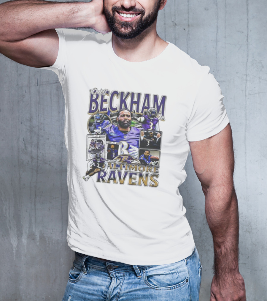 Odell Beckham Baltimore Ravens Highlight Images T-Shirt