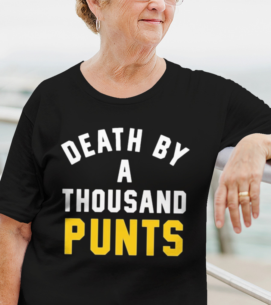 Death By A Thousand Punts Football Humor Sports Team Fan T-Shirt