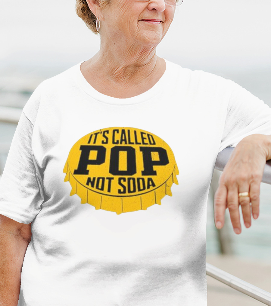 It's Called Pop Not Soda Yellow Bottle Cap T-Shirt