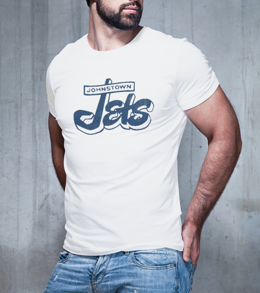 Johnstown Jets Hockey 1950s Retro Script T-Shirt