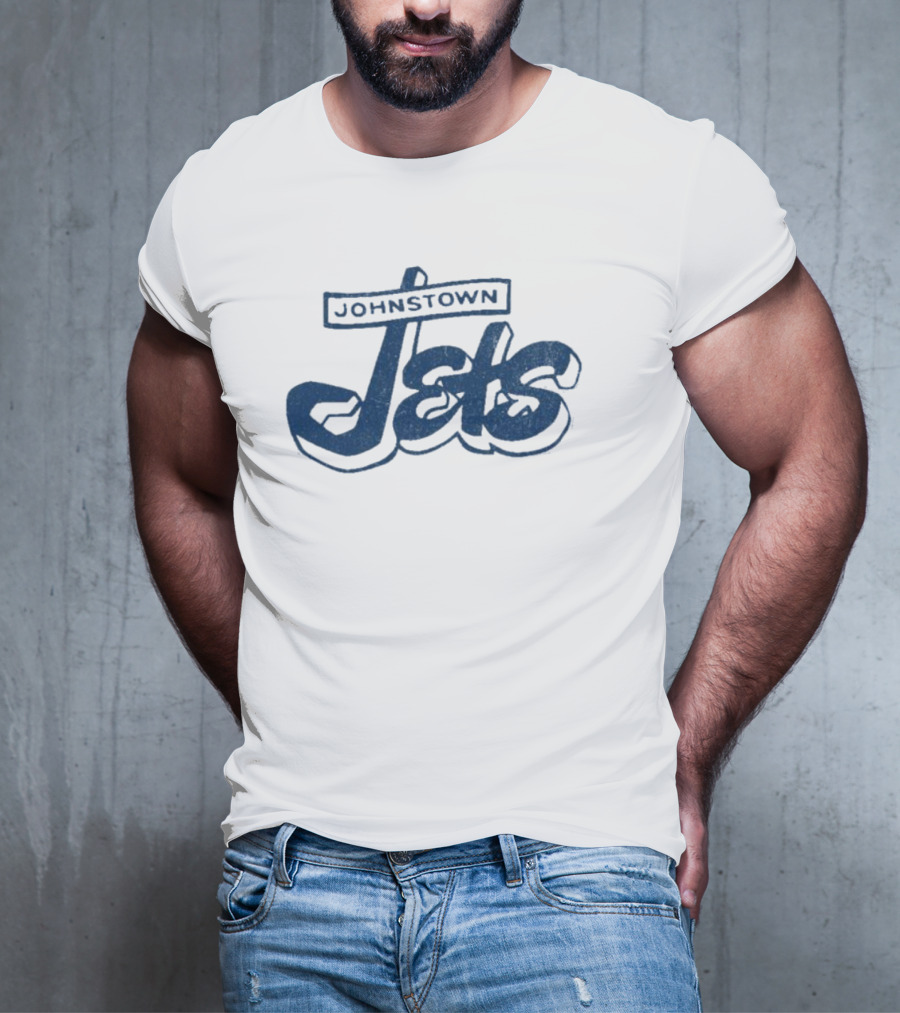 Johnstown Jets Hockey 1950s Retro Script T-Shirt