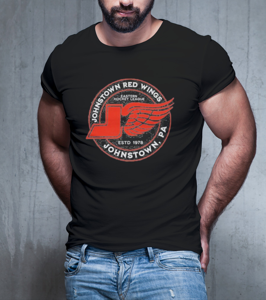 Johnstown Red Wings Eastern Hockey League Johnstown PA Estd 1978 T-Shirt