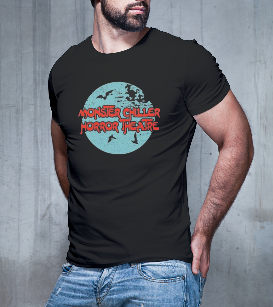Monster Chiller Horror Theatre Moon Bats T-Shirt