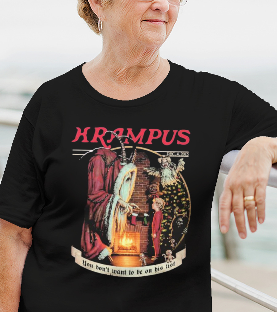 Krampus You Don't Want To Be On His List Christmas Scene T-Shirt