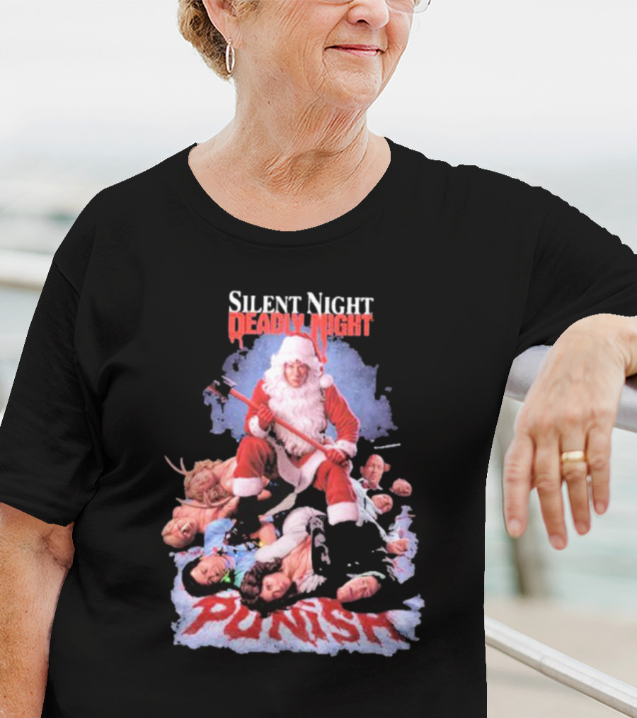 Silent Night Deadly Night Santa Punish Punishment Is Good T-Shirt