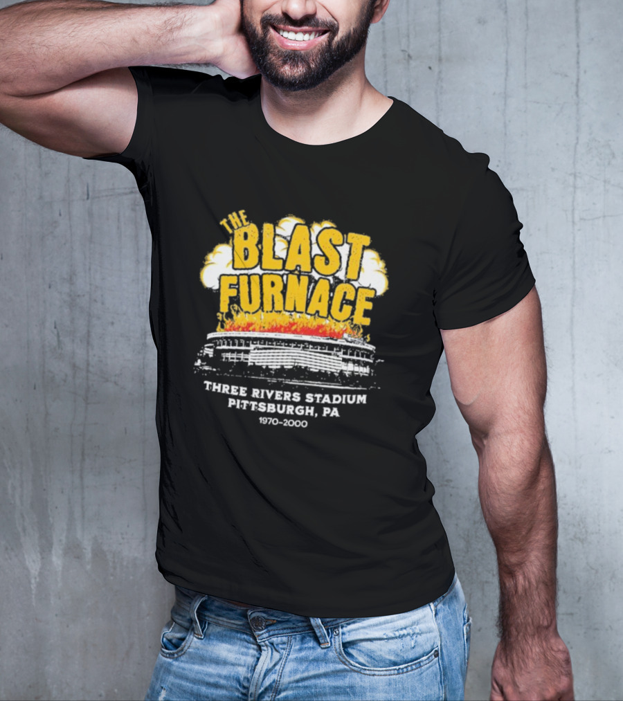 The Blast Furnace Explosion Three Rivers Stadium Pittsburgh PA 1970 2000 T-Shirt