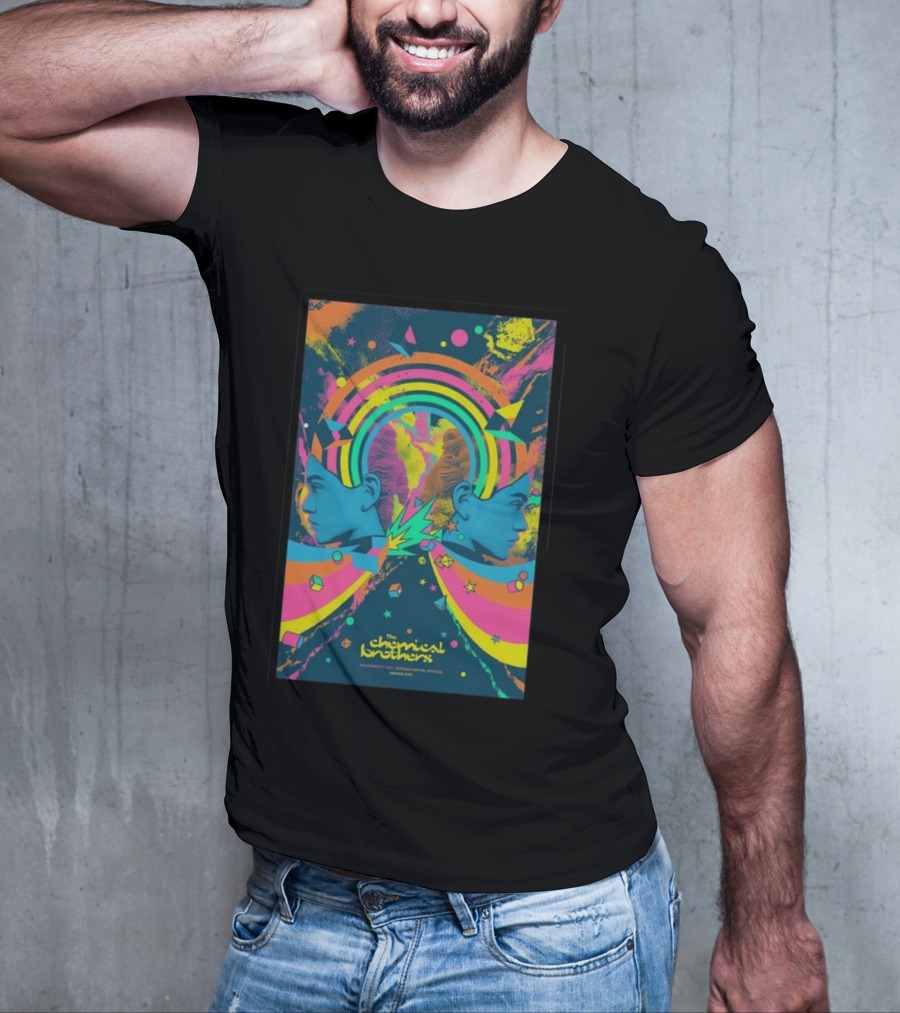 The Chemical Brothers Electropical Psychedelic Art November 19 Rainbow Explosion T-Shirt