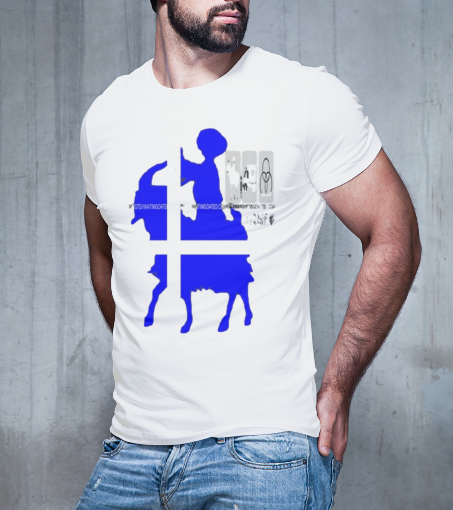 Wait Im Goated Luck Charm Greek Flag Goat T-Shirt