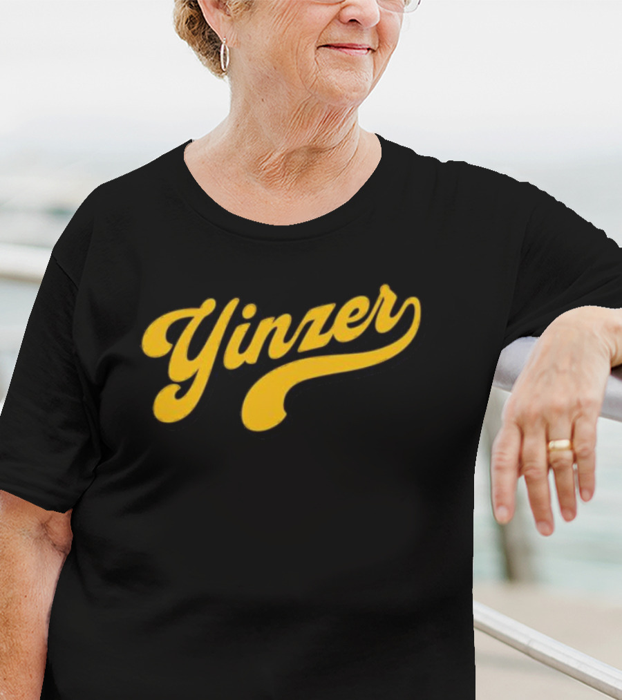 Yinzer Signature Bold Yellow Script T-Shirt