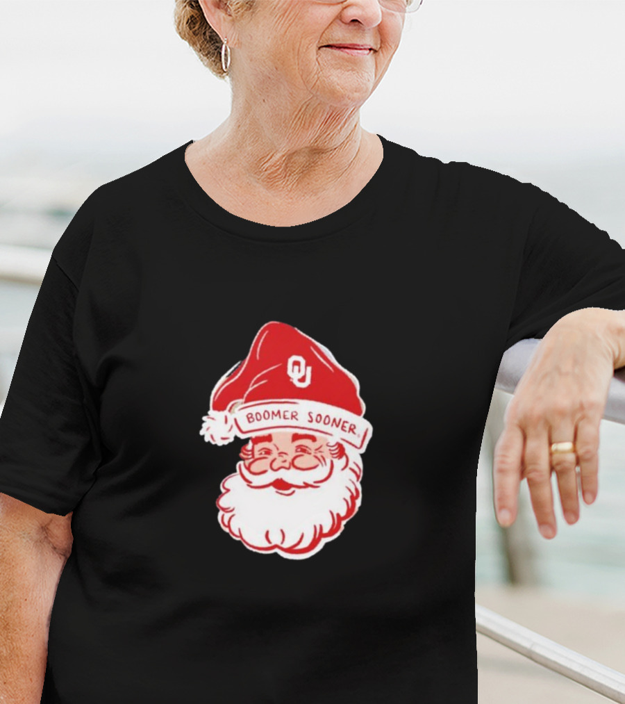Boomer Sooner Santa Claus Christmas OU T-Shirt