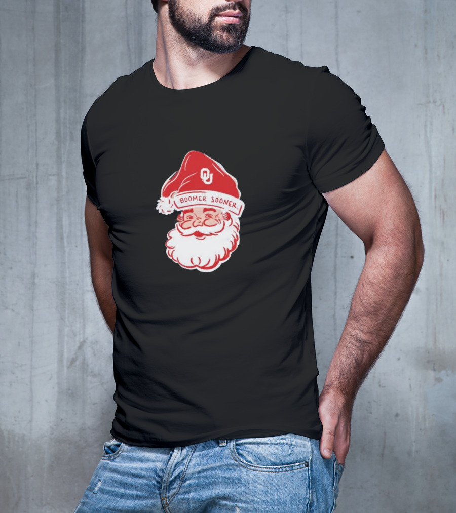 Boomer Sooner Santa Claus Christmas OU T-Shirt