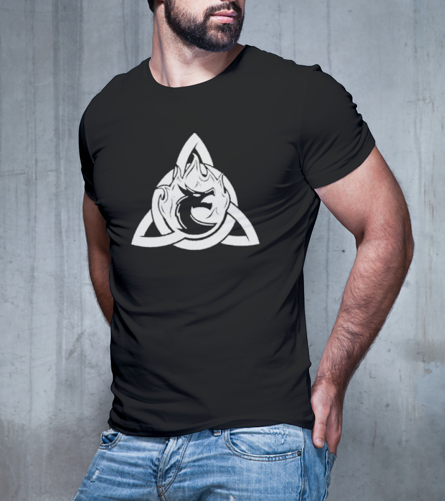 Kruzadar Logo Celtic Knot Dragon Flame T-Shirt