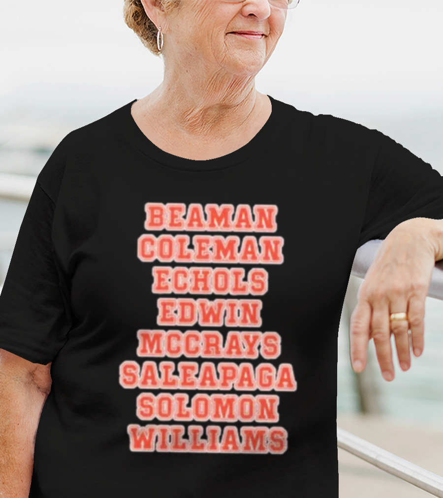 Beaman Coleman Echols Edwin McCray Saleapaga Solomon Williams Sports Legacy T-Shirt