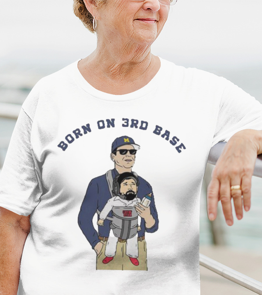 Cryin’ Ryan Born On 3rd Base Baseball Dad Baby Carrier Bottle T-Shirt