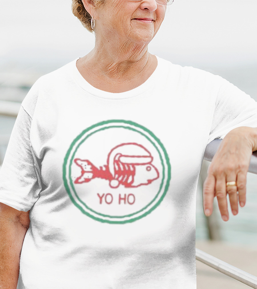 Fishbone Yo Ho Pirate Skeleton Fish Holiday T-Shirt