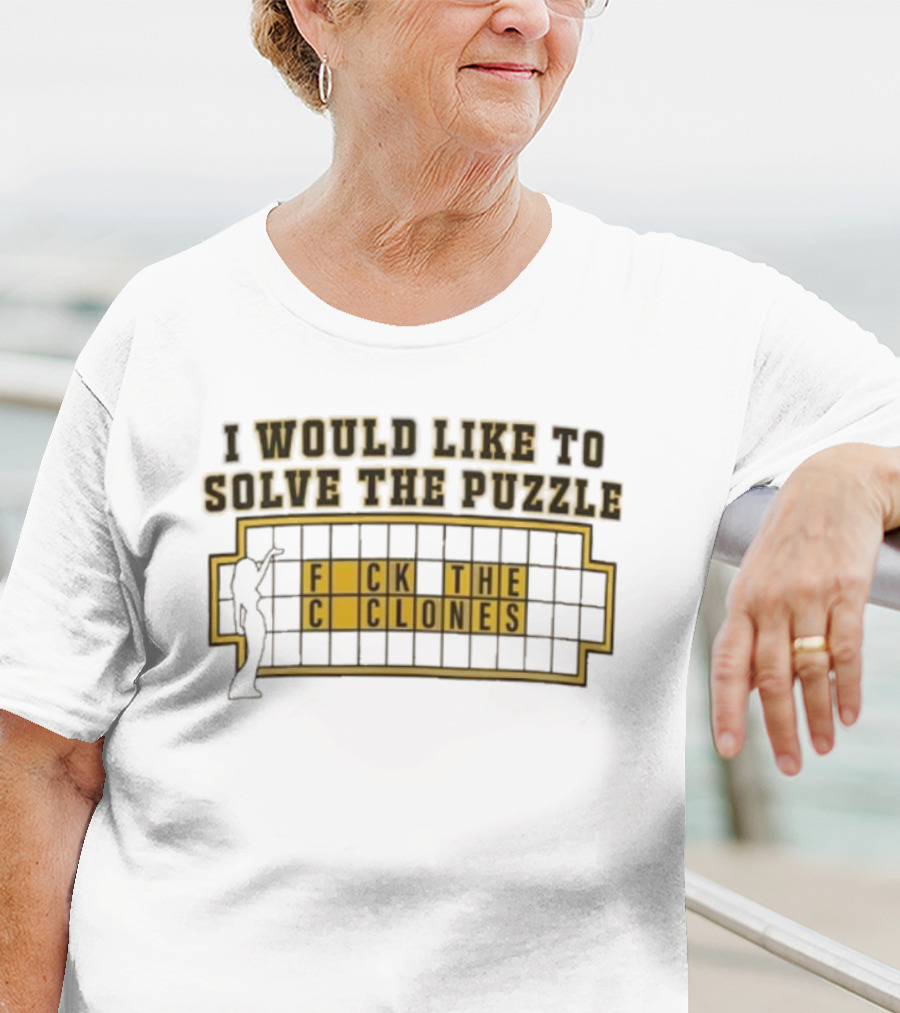 Iowa Football Rivalry Hawkeyes Solve The Puzzle Clones Joke T-Shirt
