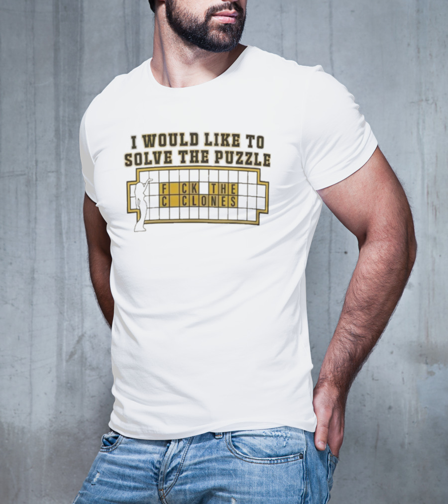Iowa Football Rivalry Hawkeyes Solve The Puzzle Clones Joke T-Shirt